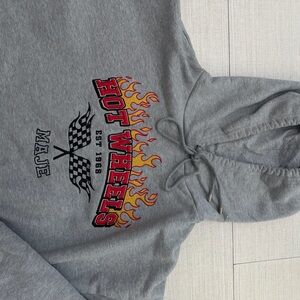 Maje x Hot Wheels Gray Hoodie cropped